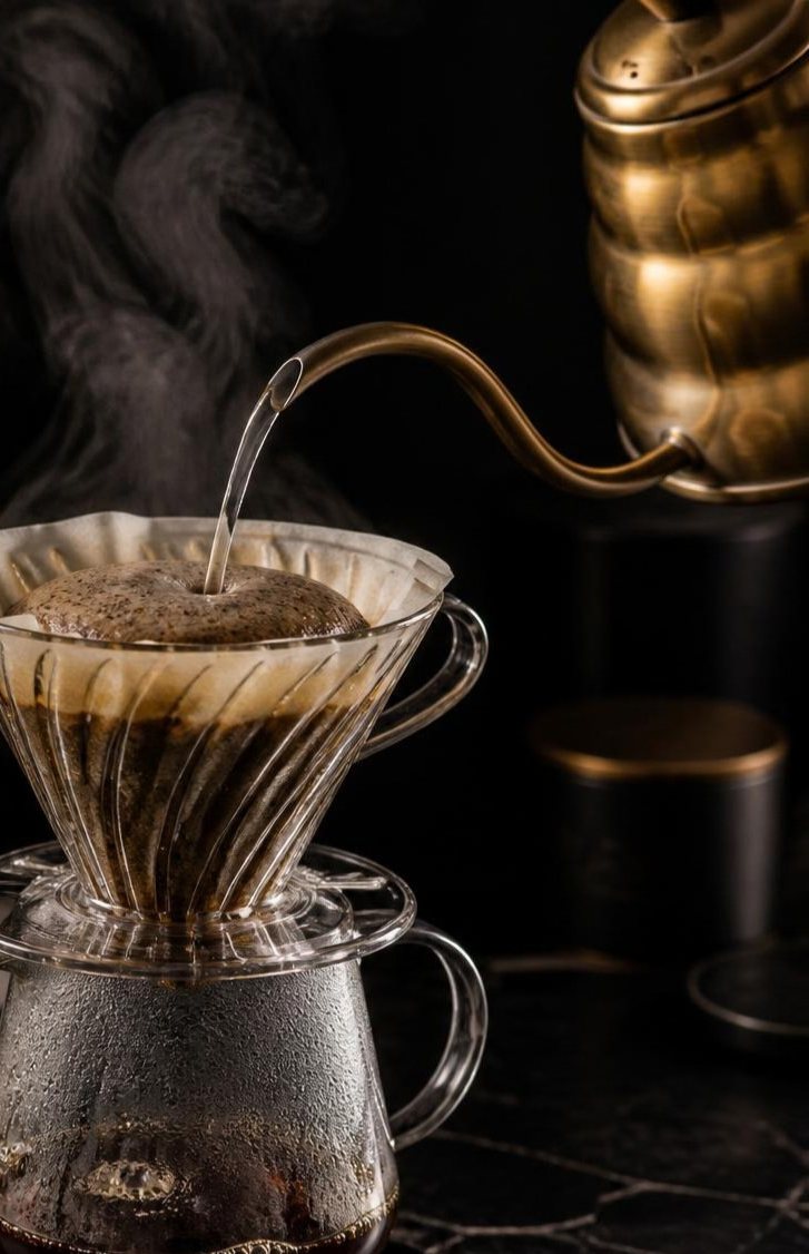 Pour-over coffee brewing